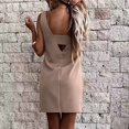 thumbnail image 3 of Gspmoly Robes d'Été pour Femmes 2025, Mode Femmes Couleur Col Rond Dos Nu Sans Manches Confortable Robe Décontractée Robes de Mariage pour Femmes Économies d'Été Liquidation, 3 of 4