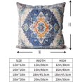thumbnail image 3 of Blue Boho Throw Pillow Covers Set of 2 Monaco Rug Carpet Double Sided Pattern Cotton Soft Pillow Case Cushion Cover Pillowcase for Garden Couch Sofa Bed Decorative 16x16 inch, 3 of 5