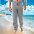 thumbnail image 2 of Plebaso Mens Lounge Pants Elastic Waist Drawstring Pajama Pants Comfy Sleepwear Trousers with Pockets, 2 of 7