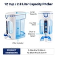 thumbnail image 3 of Zerowater 12 tasses prêt-à-lire 5-Stage Filtration Pitcher, 3 of 7