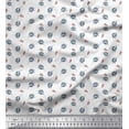 thumbnail image 1 of Soimoi White polyester Georgette Fabric Berries & Leaves Fabric Prints By Yard 42 Inch Wide, 1 of 3