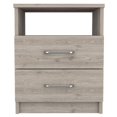 thumbnail image 1 of TUHOME Napoles Night Stand - Light Gray  Engineered Wood - For Bedroom, 1 of 7