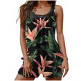 thumbnail image 2 of UPPADA Two Piece Tankini Swimsuits for Women High Waisted 2 Piece Bathing Suits Floral Print Tankini Set Tummy Control Modest Swimwear for Holiday Halter Tankini Multicolor,2xl, 2 of 6