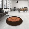 thumbnail image 4 of Ahgly Company Tapis Rectangulaire Lavable en Machine Intérieur Transitionnel Acajou Brun, 3 Pieds x 5 Pieds, 4 of 7