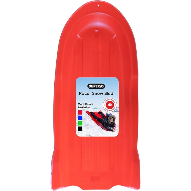 Superio Torpedo Snow Sled for Kids and Adults, 46", Red