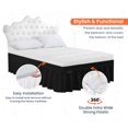 thumbnail image 3 of SGI Bedding 18 Inch Wrap Around Bed Skirt | Microfiber Bed Skirt | Fade Resistant, Wrinkle Free, Anti-static, Decorative, Extra Storage Space, Clutter-Free | Full, Black, 3 of 6