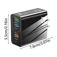 thumbnail image 3 of 3.1A Type - C PD + 3USB Multi - Port Travel Charger - 65W Fast Charging, Automatic Recognition, Safe, Ideal for Travel, Charges Multiple Devices, 3 of 5