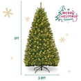 thumbnail image 3 of Gymax 5FT Pre-Lit Christmas Tree Hinged Artificial Tree w/ Metal Stand LED Lights, 3 of 10