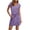 Purple, variant on FRSASU T Shirt Dresses for Women Trendy Tie Waist Striped Dress with Pockets Casual Crewneck Short Sleeve Midi Dress Black