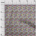 thumbnail image 1 of oneOone Silk Tabby Fabric Leaves & Floral Block Print Sewing Fabric BTY 42 Inch Wide, 1 of 4