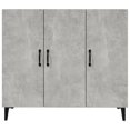 thumbnail image 3 of vidaXL Sideboard Concrete Grey 90x34x80 cm Engineered Wood, 3 of 5