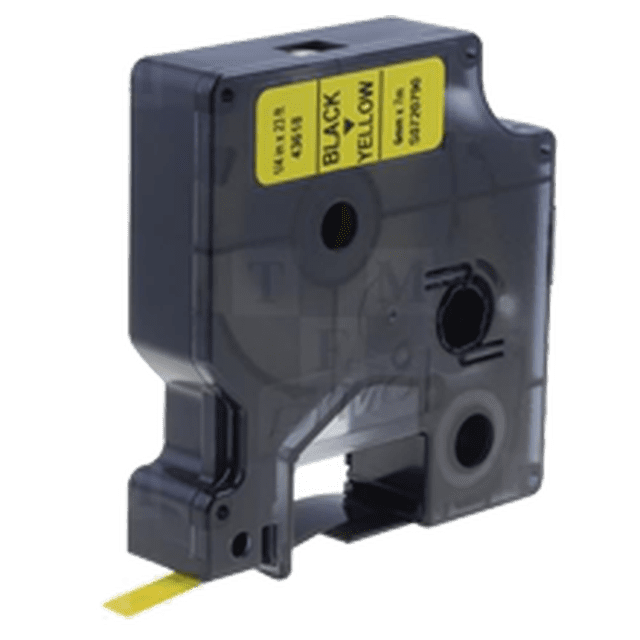 Zoomtoner Compatible DYMO 43618 Label Tape Black on Yellow for Dymo LabelPOINT 200