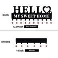 thumbnail image 3 of Key Hanger For Wall Black Metal 10-Hook Wall-Mounted Key Rack With Adhesive Or Screw Mounting Options 32 cm x 11.9 cm, 3 of 7