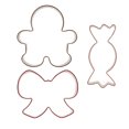 thumbnail image 2 of Holiday Time 3-Piece Stainless Steel Cookie Cutters, Gingerbread, Bow and Candy Shapes, 2 of 9