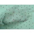 thumbnail image 4 of oneOone Voile de Coton Bio Feuilles & Rose Fleur Décor Tissu Imprimé BTY 42 Pouces de Large, 4 of 4