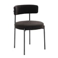 thumbnail image 3 of Federica II Boucle Chair in Black Color - SET OF 2, 3 of 4