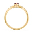 thumbnail image 4 of Bague Cœur avec Pierre de Naissance et Accents sur l'Épaule - Rubis (Juillet), 4 of 4