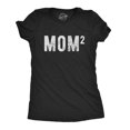 thumbnail image 1 of Womens Mom Of Two T Shirt Funny Mothers Day Math Squared Adulting Graphic Tee (Heather Black) - S, 1 of 3