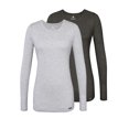 thumbnail image 1 of Adar Underscrubs for Women Multi Color 2 Pack - Long Sleeve Underscrub Comfort Tee, 1 of 7