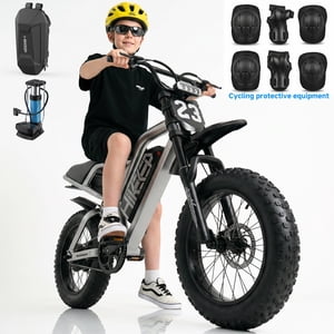 HiKeep Vélo électrique pour adolescents, 750W 1500W Bike de la Dirt Peak, 48V 15Ah Batterie Ebike 25MPH Vélo de montagne E, pneus gras 16x3,0 UL2849