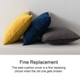 thumbnail image 3 of Dalazy Polyester Seat Cushion Cover Solid Color Soft Skin-friendly Heavy Duty Zipper Couch Pillow Case Yellow 40x40cm Light Green 40x40cm, 3 of 6