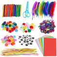 thumbnail image 1 of 1 Set Kid Art Craft Sets for Christmas Gift Arts Supplies Kits Brain and Creativity Development DIY Crafting Collage Arts Set Enhance Imagination and Concentration Creative Toys Great Gif, 1 of 7