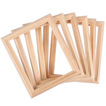 SHISUYAN 6 Pcs Simulated Photo Frames Models Artificial Micro Decors Photograph Layout Props Wooden Ornaments for Doll House
