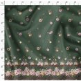 thumbnail image 4 of Soimoi Green Modal Satin Fabric Floral Panel Print Fabric by The Yard 42 Inch Wide, 4 of 5