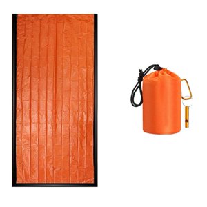 Sac de couchage d'urgence en plein air avec Whistle Randonnée Waterproof Keep Warm Randonnée Camping Sacs de couchage multifonctionnels F4U4