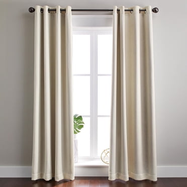Better Homes & Gardens Linen Grommet Blackout Window Curtains Panel, 50" x 95", Ivory
