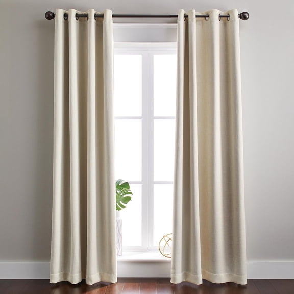 Better Homes & Gardens Linen Grommet Blackout Window Curtains Panel, 50" x 84"
