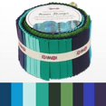 thumbnail image 2 of Soimoi Solid Jelly Roll Fabric Strips for Quilting, Precut Fabric for DIY, 40 Strip Assorted Bundle, Jelly Roll For Scrapbooking, Sewing, Craft, Home Decor, Rug - Ocean Breeze, 2 of 7