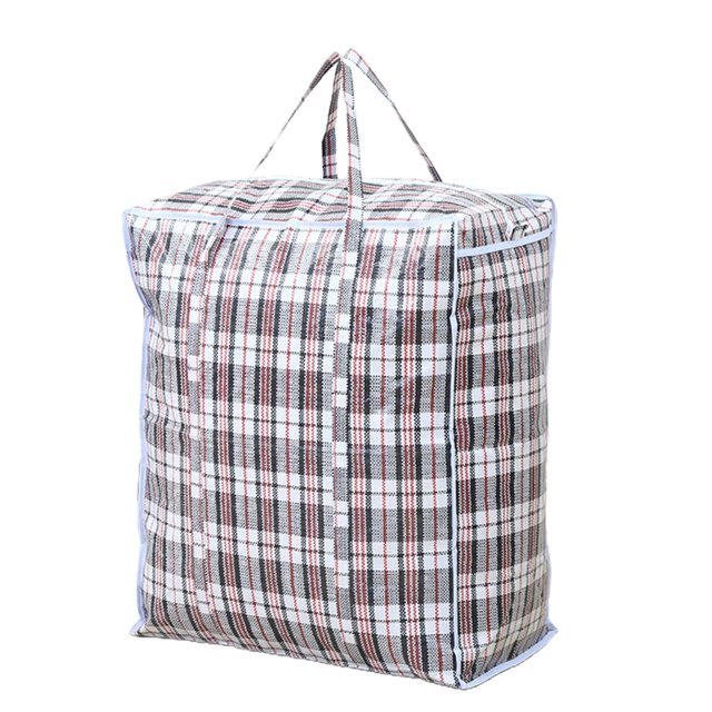 Big Sale ! Huayishang Home Textile Storage,Storage Case,Large Capacity Storage Bags Large Plastic Checkered Storage Laundry Bag with Zipper & Handles for Shopping Moving Travel
