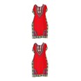 thumbnail image 2 of maskred Robe de Vacances de Plage Mode Femmes Boho Ethnique Élégante Robe en Vrac Rouge 2Set, 2 of 6