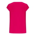 thumbnail image 4 of Timegard Tank Tops for Women Cap Sleeve Round Neck Solid Color Basic Tee Casual Tunic Tops for Leggings, 4 of 5