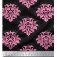 thumbnail image 1 of Soimoi Poly Georgette Fabric Seamless Baroque Damask Print Sewing Fabric Yard 52 Inch Wide, 1 of 3