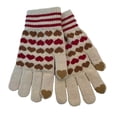 thumbnail image 1 of Beige Womens Touchscreen Knitted Gloves For Winter Warmth Thermal Lining Cold Proof Stretchable Comfortable And Smartphone Compatible, 1 of 4