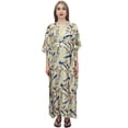 thumbnail image 3 of Bimba Robe Maxi d'Allaitement pour Mamans Imprimée Jaune de Maternité à Manches Kimono Kaftan-12, 3 of 8