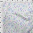 thumbnail image 2 of oneOone Polyester Lycra White Fabric Leaves & Flower Sewing Craft Projects Fabric Prints By Yard 56 Inch Wide-76N, 2 of 4