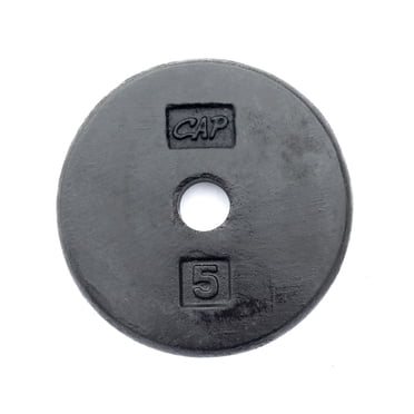 Disques en fonte CAP Barbell de 1 pouce, noir, simple, 1.25 - 50 livres
