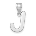thumbnail image 1 of Diamond2Deal 14K White Gold Bubble Letter J Initial Pendant for Women, 1 of 6