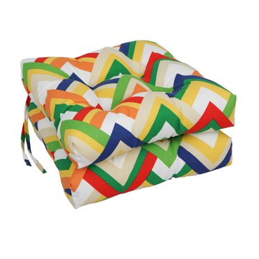 Coussins de Chaise Carrés d'Extérieur Capitonnés en Polyester Filé de 16 Pouces (Ensemble de 6) 916X16Sq-T-6Ch-Od-119