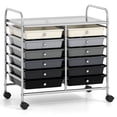 thumbnail image 1 of Costway 12 Drawers Rolling Cart Storage Scrapbook Paper Studio Organizer Bins Gray, 1 of 10