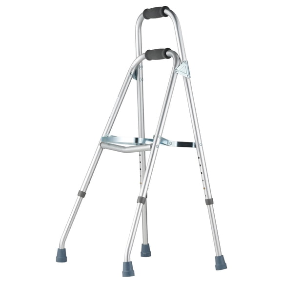 KFFKFF Déambulateur Hemi Pliable, Soutien de Mobilité à un Seul Bras pour Aînés, Personnalisation de la Hauteur à 6 Niveaux, Aluminium Léger / Aide de Style Latéral à une Main pour Personnes Handicapées et Handicapées, Supporte jusqu'à 350 Lb