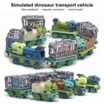 thumbnail image 3 of Dinosaur Transporter 4Pcs Entertainment Magnetic Connection Mini Mini Container Truck Boys Girls Toy Car, 3 of 5