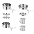 thumbnail image 3 of ORDDIART Ensemble d'Ustensiles de Cuisine de Camping Argenté Poignée Pliable Kit de Cuisson pour la Randonnée 1 Ensemble, 3 of 7