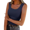 thumbnail image 1 of Yuyuzo Tank Tops for Women Sleeveless Shirts Scoop Neck Going out Tops Ribbed Knit Slim Fitted Basic Tees, 1 of 5