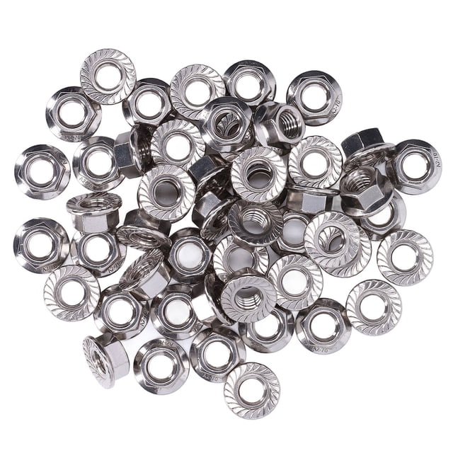 Écrous de Fixation, Écrou à Bride Fixation Ferme Design Standard A2-70 Acier Inoxydable pour Réparation pour Entretien M3,M4,M5,M6,M8,M10,M12