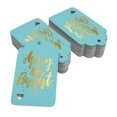 thumbnail image 2 of Inkdotpot Merry And Bright Christmas Bottle Tag Real Gold Foil Favor Hang Tags Pack Of 50, 2 of 6