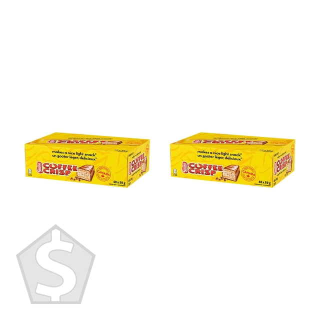Coffee Crisp, Original, 48 X 50 g (1,76 oz) - Lot de 2